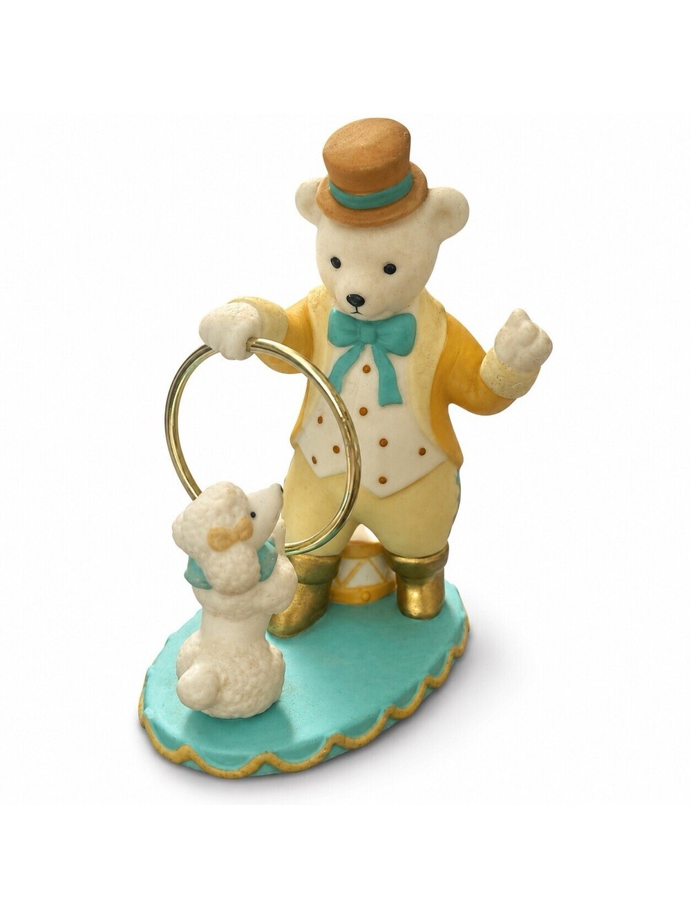 Vintage 1993 Avon Pierre the Ringmaster Circus Bear Poodle Figurine